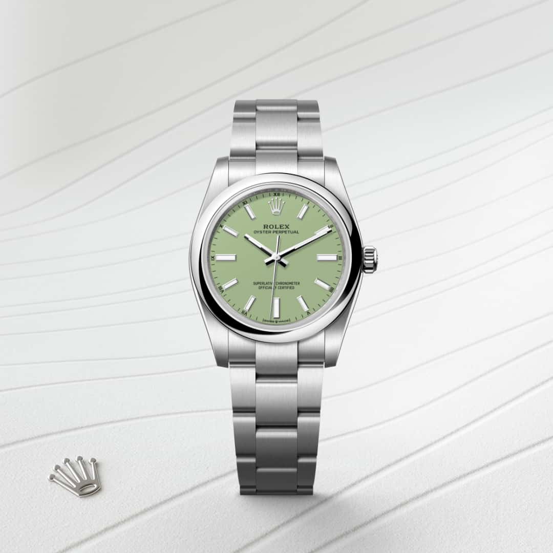 Rolex Oyster Perpetual in Oystersteel, M124200-0006 - Little Switzerland