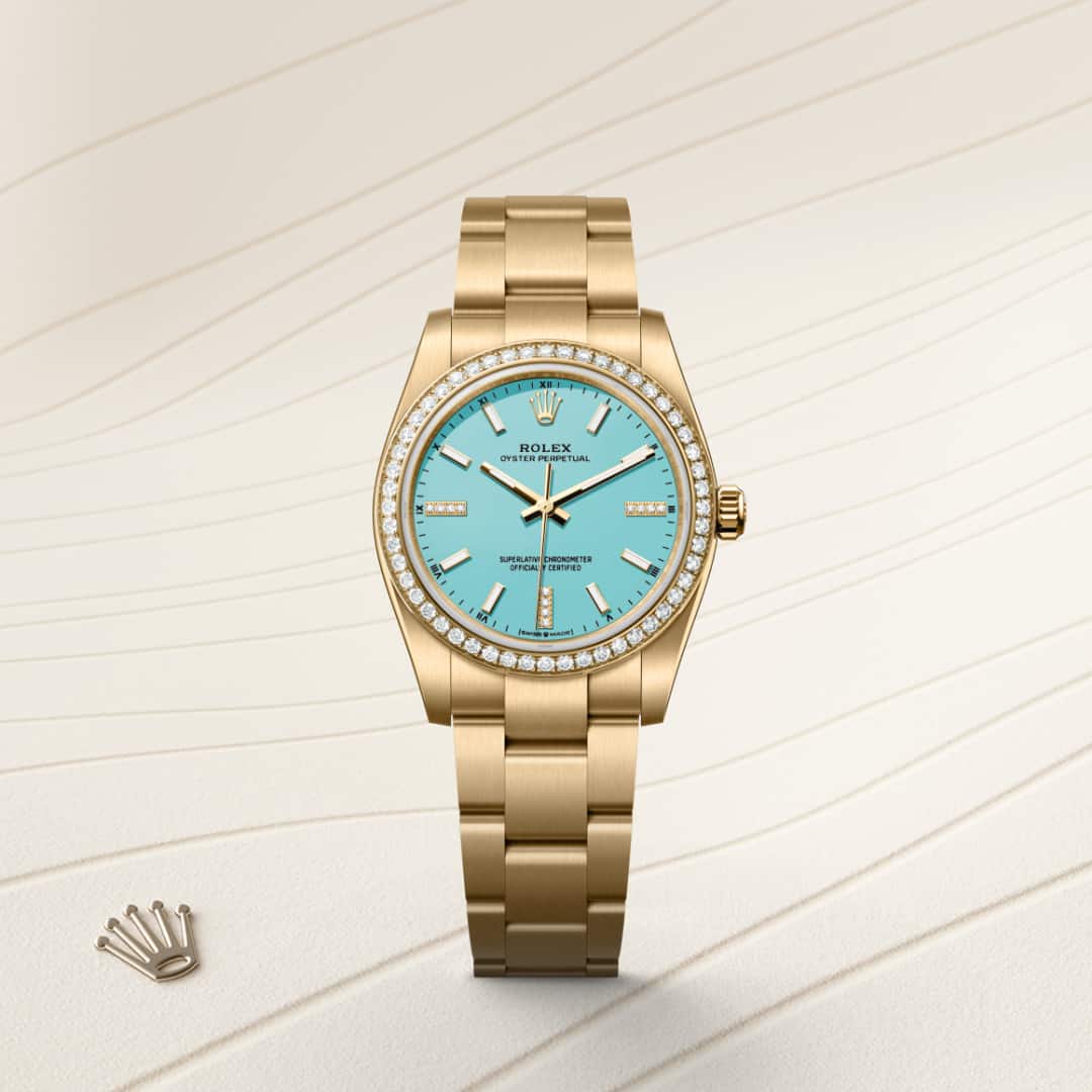Rolex Oyster Perpetual in 18 kt yellow gold, M124248RBR-0002 - Orrs Jewelers