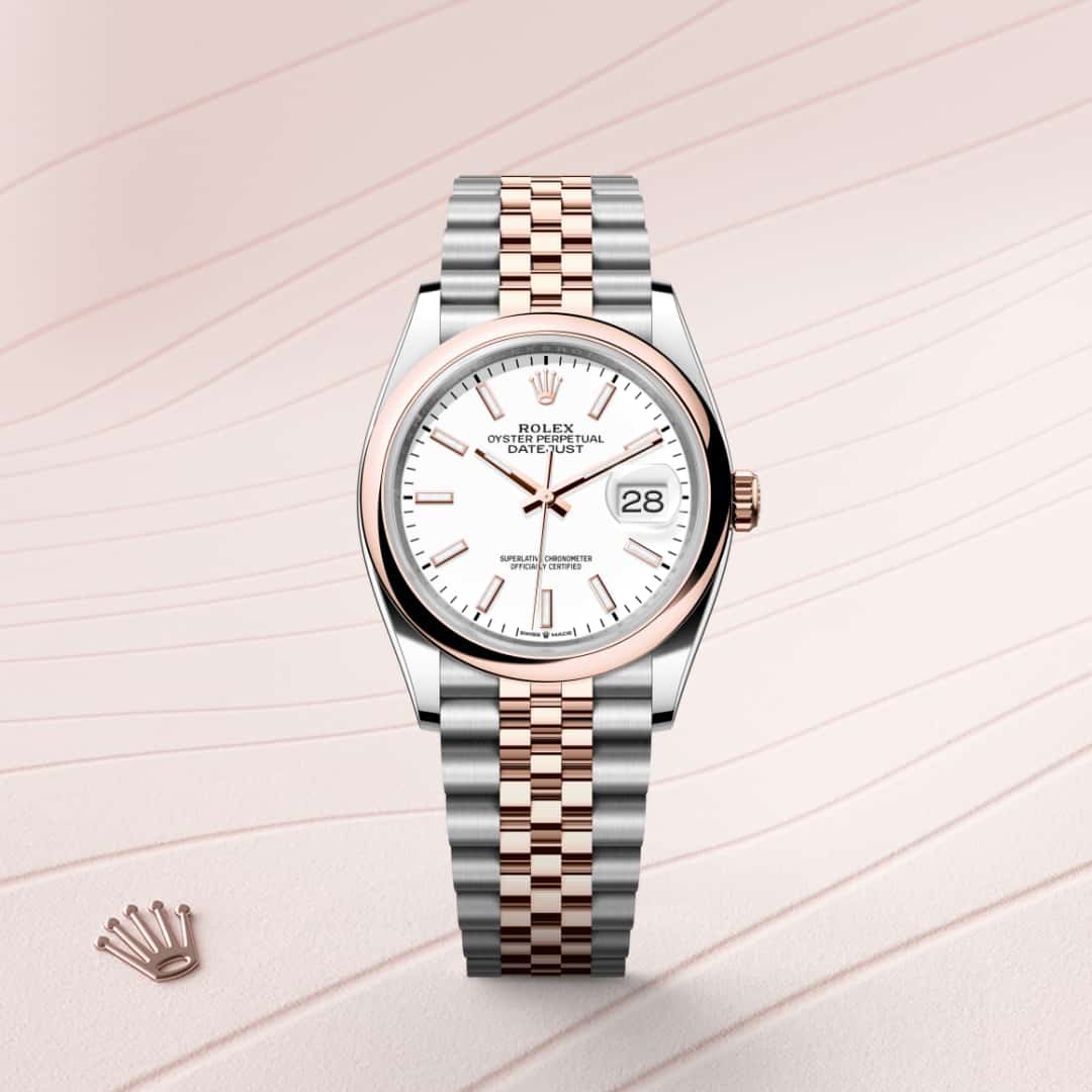 Rolex Datejust in Everose Rolesor - combination of Oystersteel and Everose gold, M126201-0017 - Meierotto Jewelers