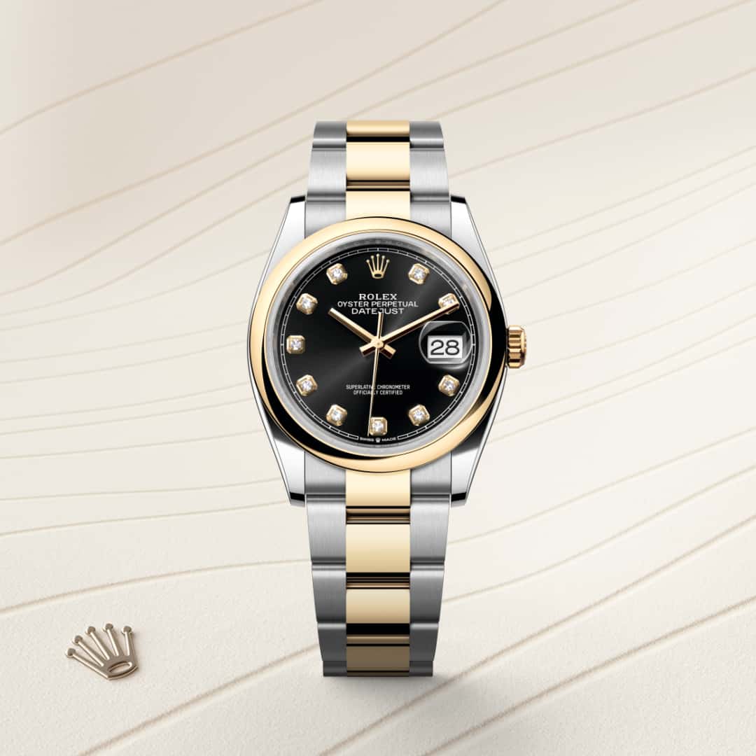 Rolex Datejust in Yellow Rolesor - combination of Oystersteel and yellow gold, M126203-0022 - Clarkson Jewelers