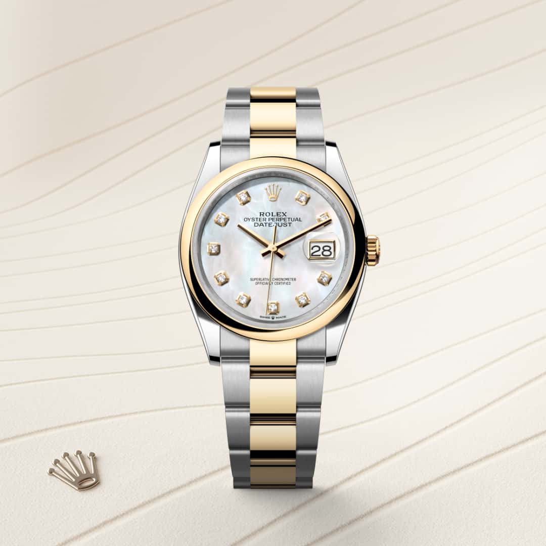 Rolex Datejust in Yellow Rolesor - combination of Oystersteel and yellow gold, M126203-0024 - Lenox Jewelers