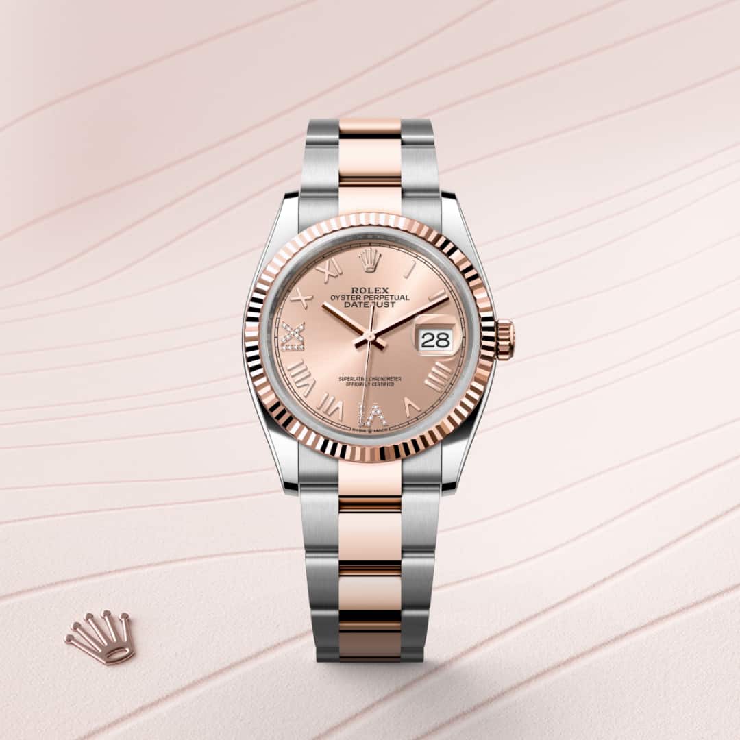 Rolex Datejust in Everose Rolesor - combination of Oystersteel and Everose gold, M126231-0050 - Clarkson Jewelers