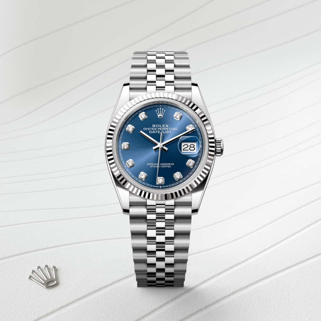 Rolex Datejust in White Rolesor - combination of Oystersteel and white gold, M126234-0037 - Blakemans Jewelry