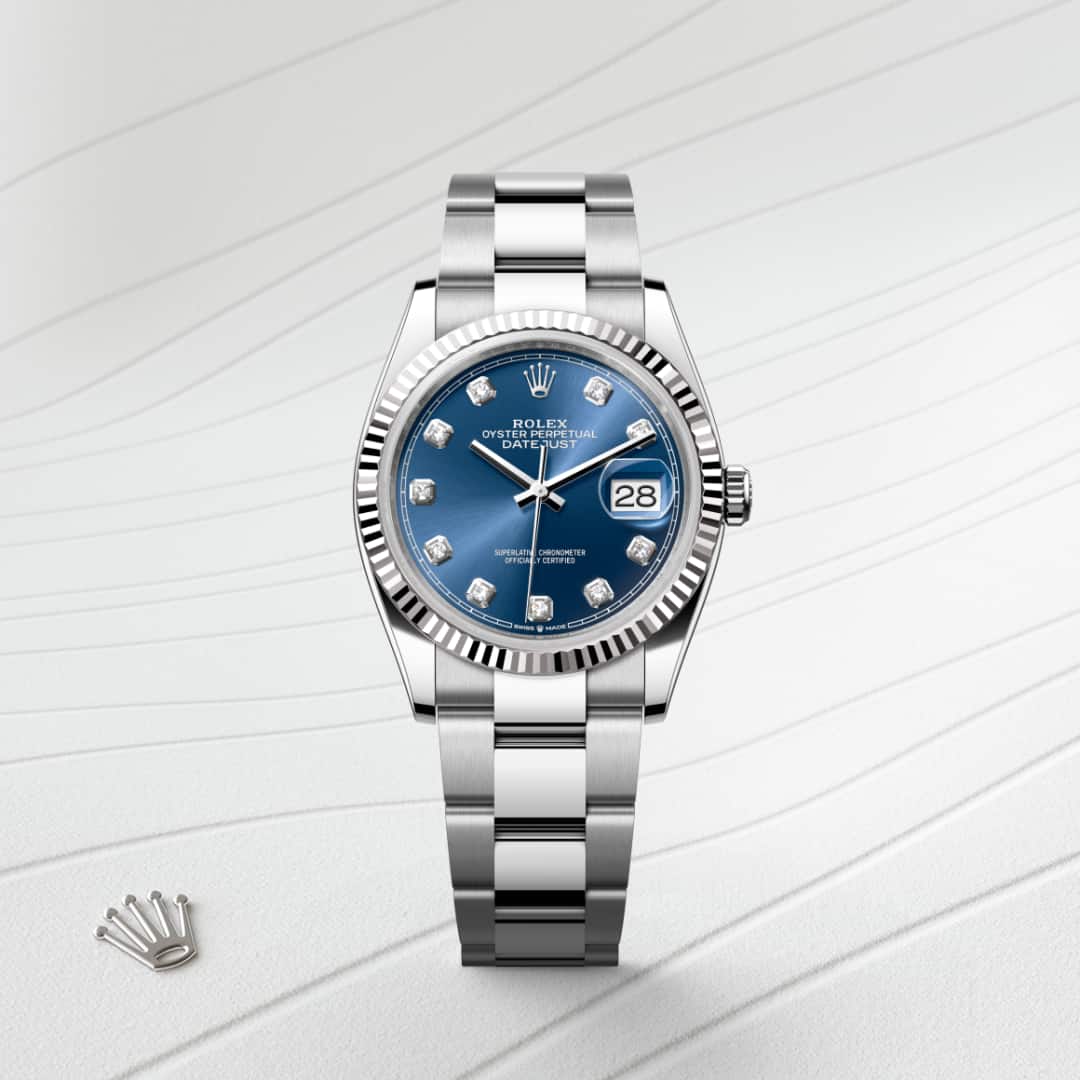 Rolex Datejust in White Rolesor - combination of Oystersteel and white gold, M126234-0038 - Little Switzerland