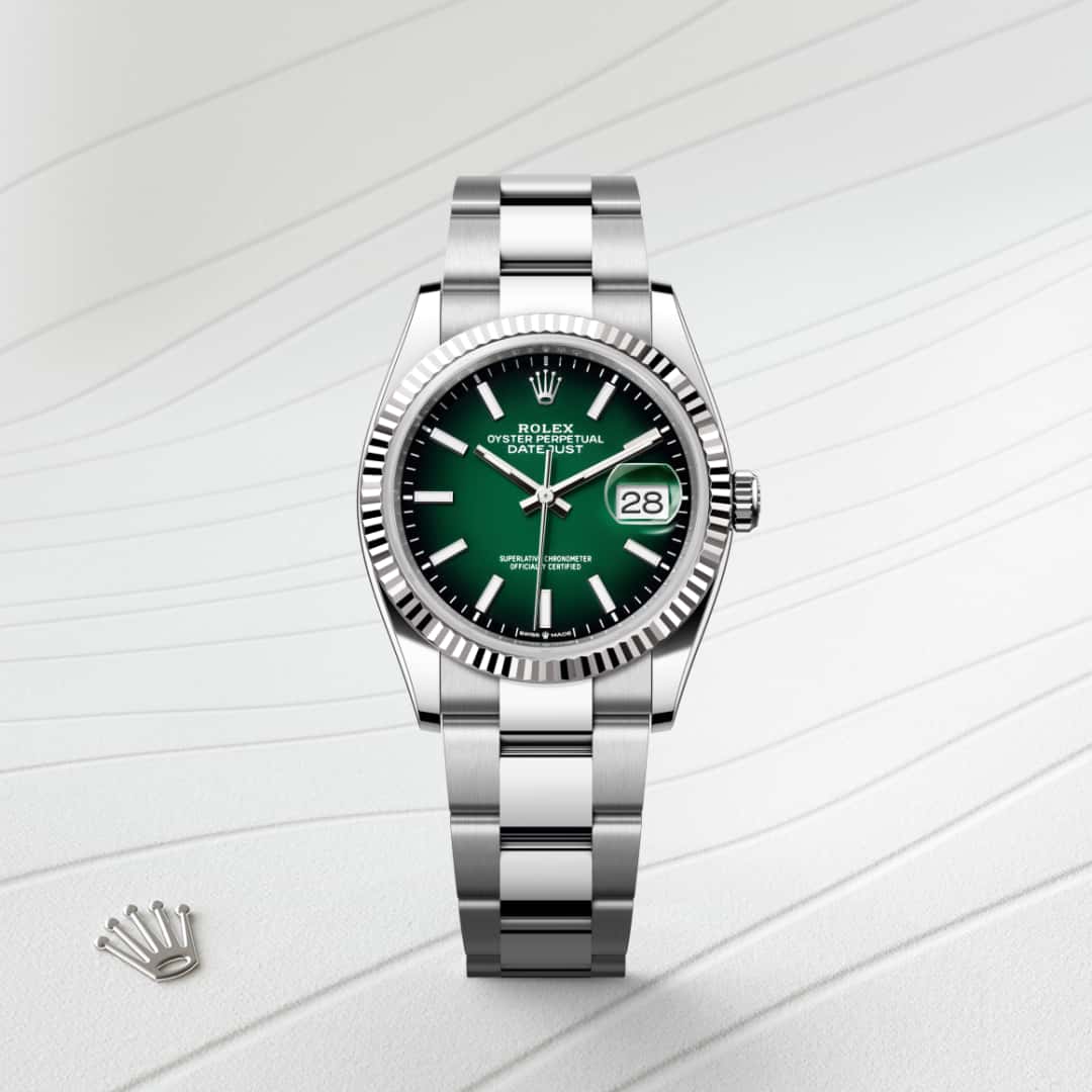Rolex Datejust in White Rolesor - combination of Oystersteel and white gold, M126234-0060 - Schiffman's Jewelers
