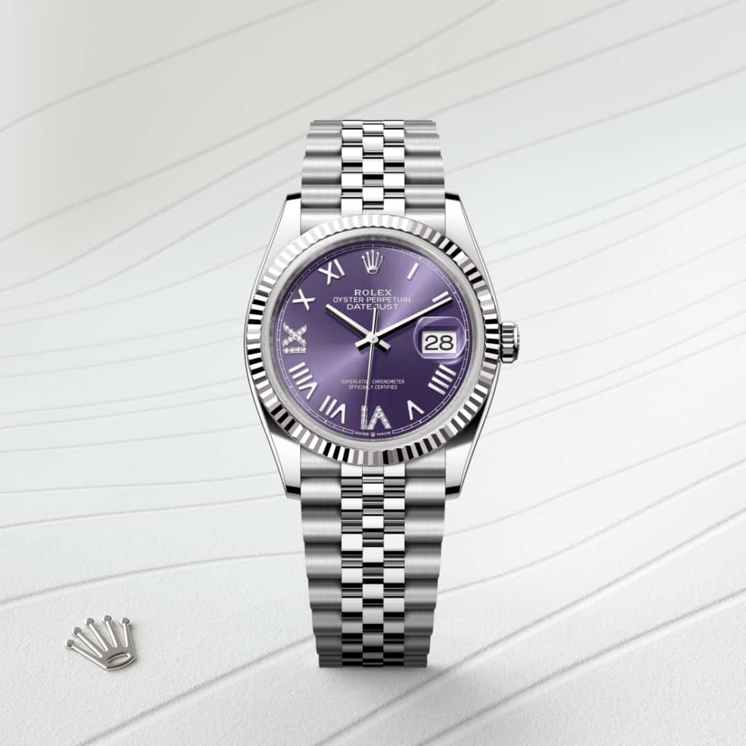 Rolex Datejust in White Rolesor - combination of Oystersteel and white gold, M126234-0063 - Lenox Jewelers