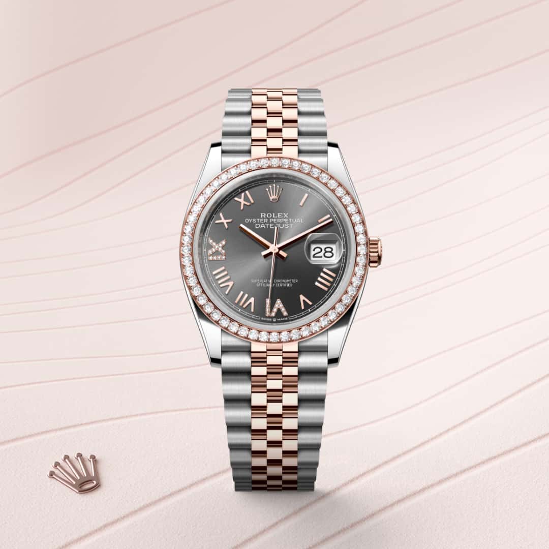Rolex Datejust in Everose Rolesor - combination of Oystersteel and Everose gold, M126281RBR-0035 - Orrs Jewelers
