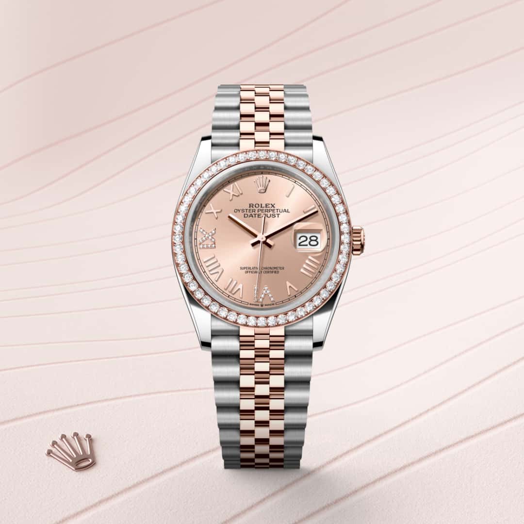 Rolex Datejust in Everose Rolesor - combination of Oystersteel and Everose gold, M126281RBR-0037 - Meierotto Jewelers