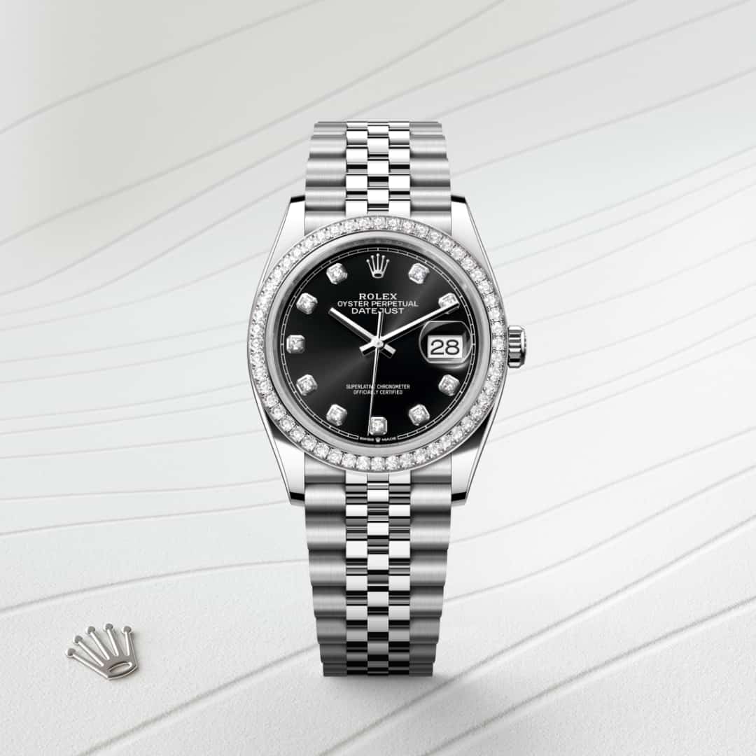 Rolex Datejust in White Rolesor - combination of Oystersteel and white gold, M126284RBR-0019 - Meierotto Jewelers