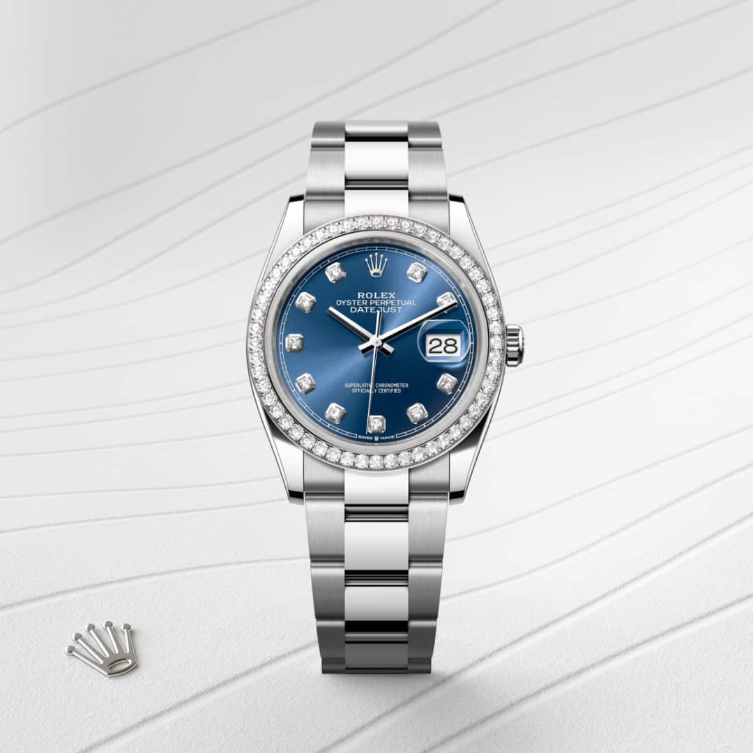 Rolex Datejust in White Rolesor - combination of Oystersteel and white gold, M126284RBR-0030 - Meierotto Jewelers