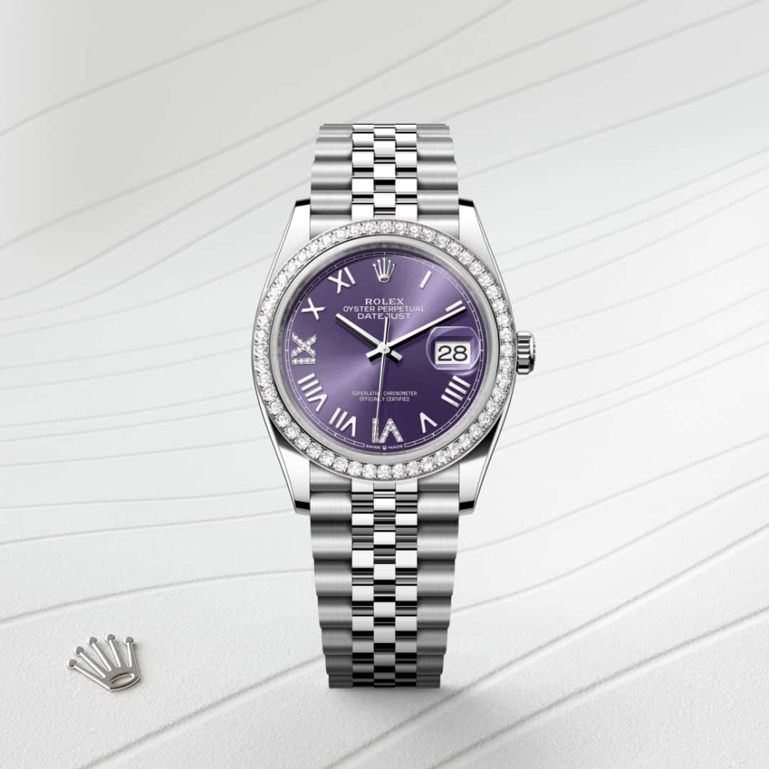 Rolex Datejust in White Rolesor - combination of Oystersteel and white gold, M126284RBR-0055 - Orrs Jewelers