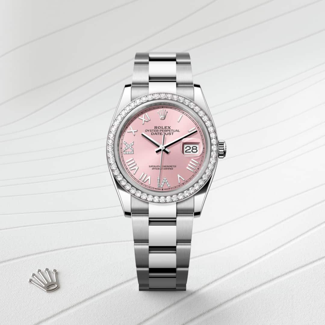 Rolex Datejust in White Rolesor - combination of Oystersteel and white gold, M126284RBR-0058 - Lenox Jewelers