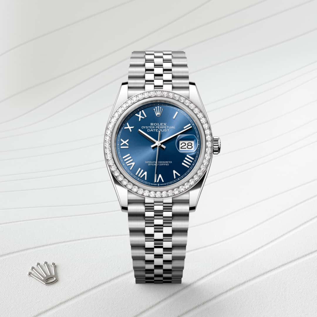 Rolex Datejust in White Rolesor - combination of Oystersteel and white gold, M126284RBR-0061 - Meierotto Jewelers
