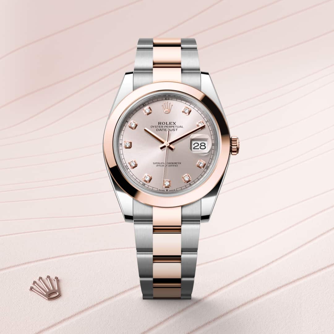 Rolex Datejust in Everose Rolesor - combination of Oystersteel and Everose gold, M126301-0007 - Clarkson Jewelers