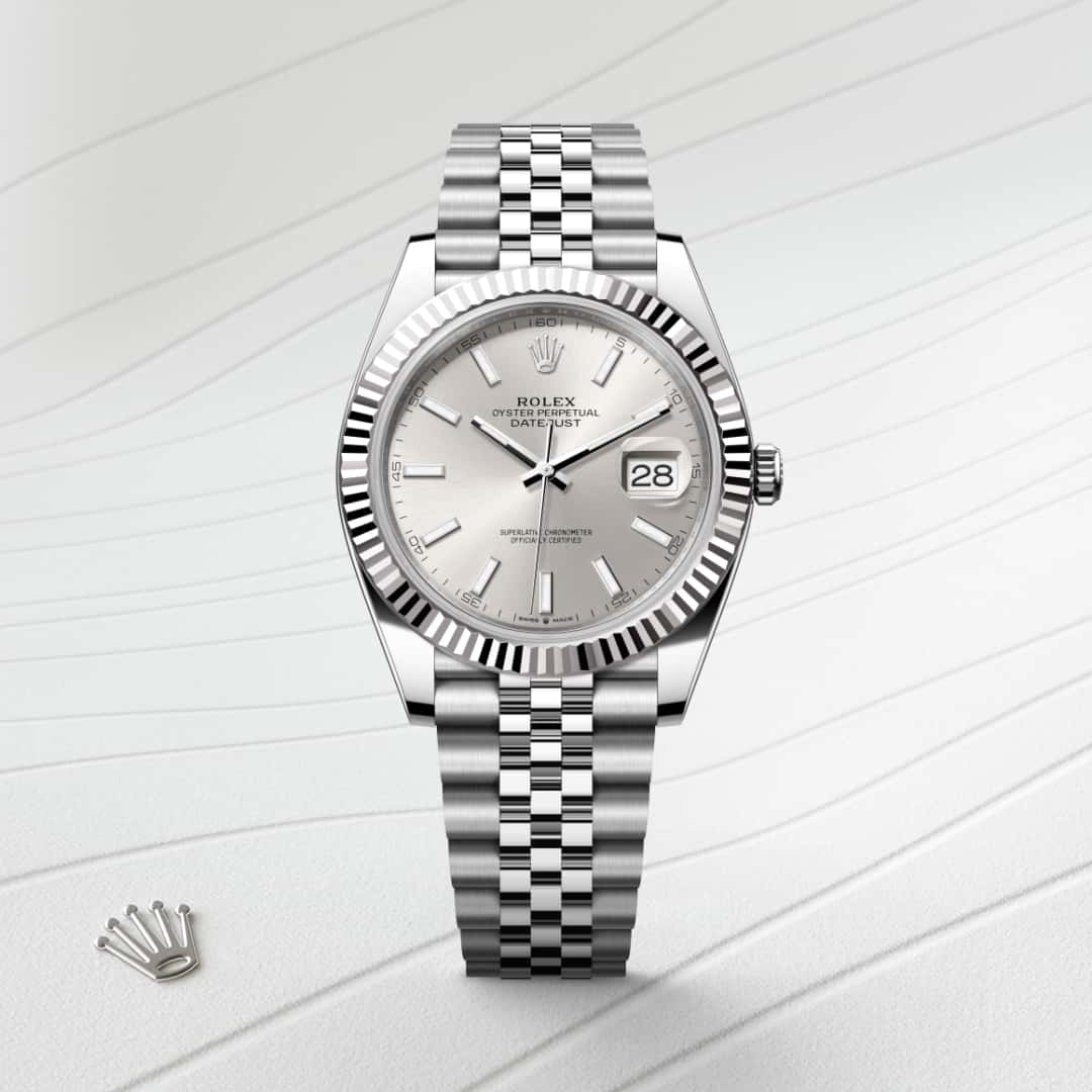 Rolex Datejust in White Rolesor - combination of Oystersteel and white gold, M126334-0004 - Little Switzerland