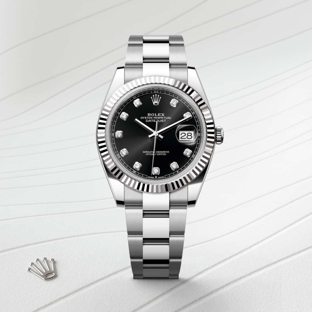 Rolex Datejust in White Rolesor - combination of Oystersteel and white gold, M126334-0011 - Little Switzerland