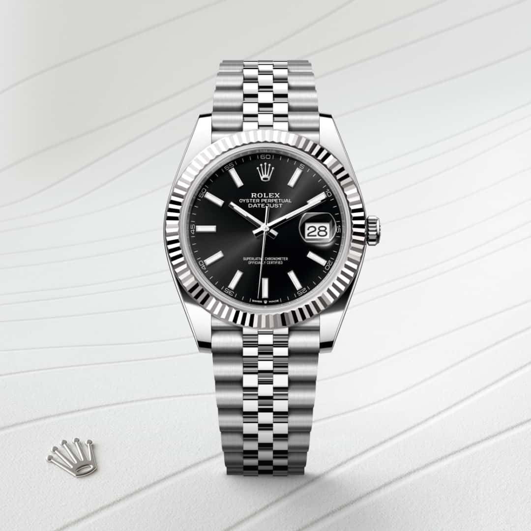 Rolex Datejust in White Rolesor - combination of Oystersteel and white gold, M126334-0018 - Walters & Hogsett