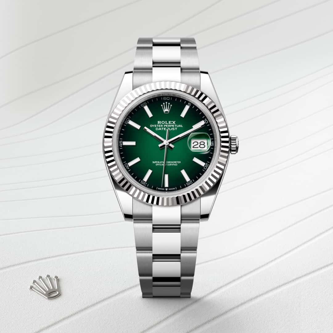 Rolex Datejust in White Rolesor - combination of Oystersteel and white gold, M126334-0033 - Meierotto Jewelers
