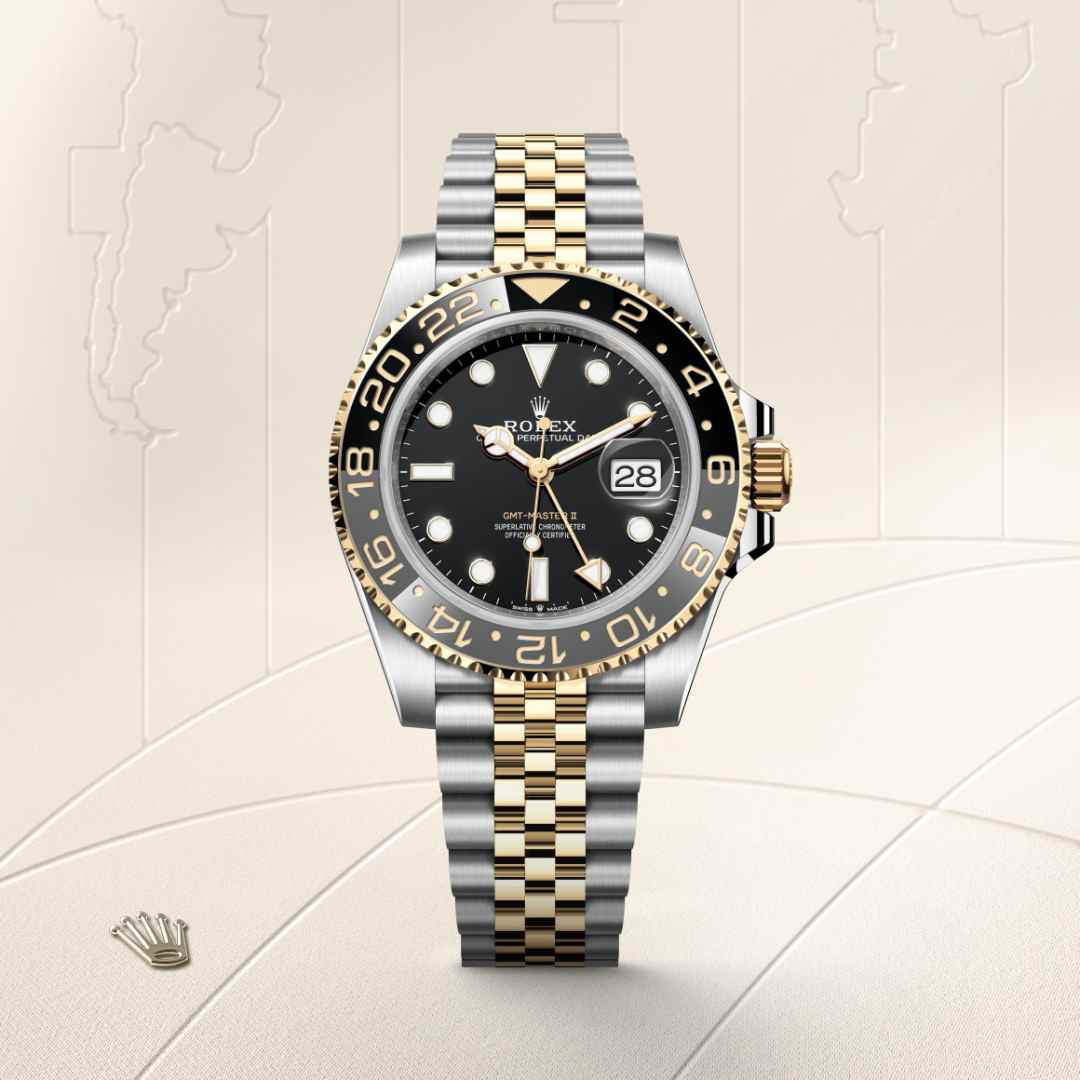 Rolex GMT-Master II in Yellow Rolesor - combination of Oystersteel and yellow gold, M126713GRNR-0001 - Blakemans Jewelry
