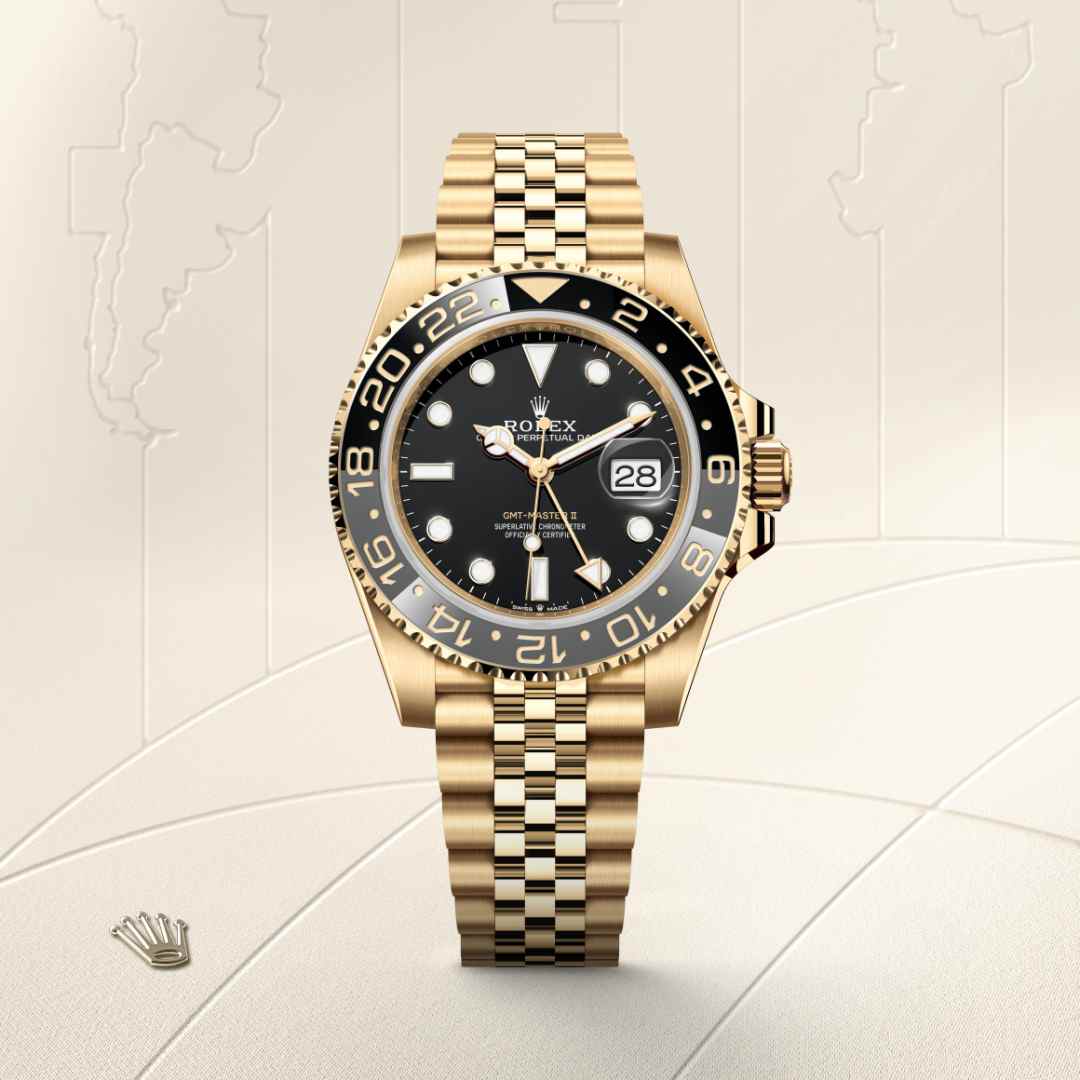 Rolex GMT-Master II in 18 kt yellow gold, M126718GRNR-0001 - Jewelers Trade Shop