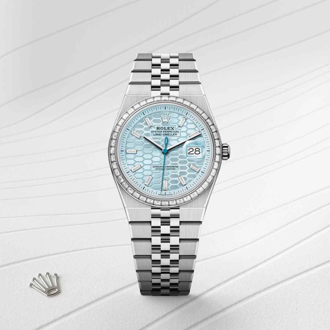 Rolex Land-Dweller in Platinum, M127286TBR-0001 - Clarkson Jewelers