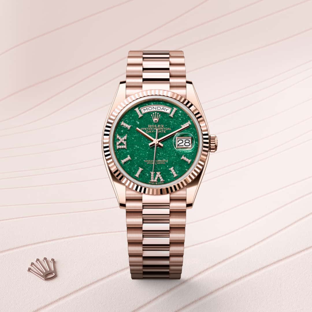 Rolex Day-Date in 18 kt Everose gold, M128235-0068 - Orrs Jewelers