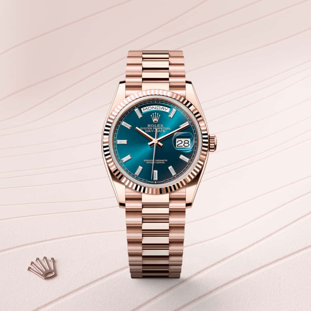 Rolex Day-Date in 18 kt Everose gold, M128235-0085 - Orrs Jewelers