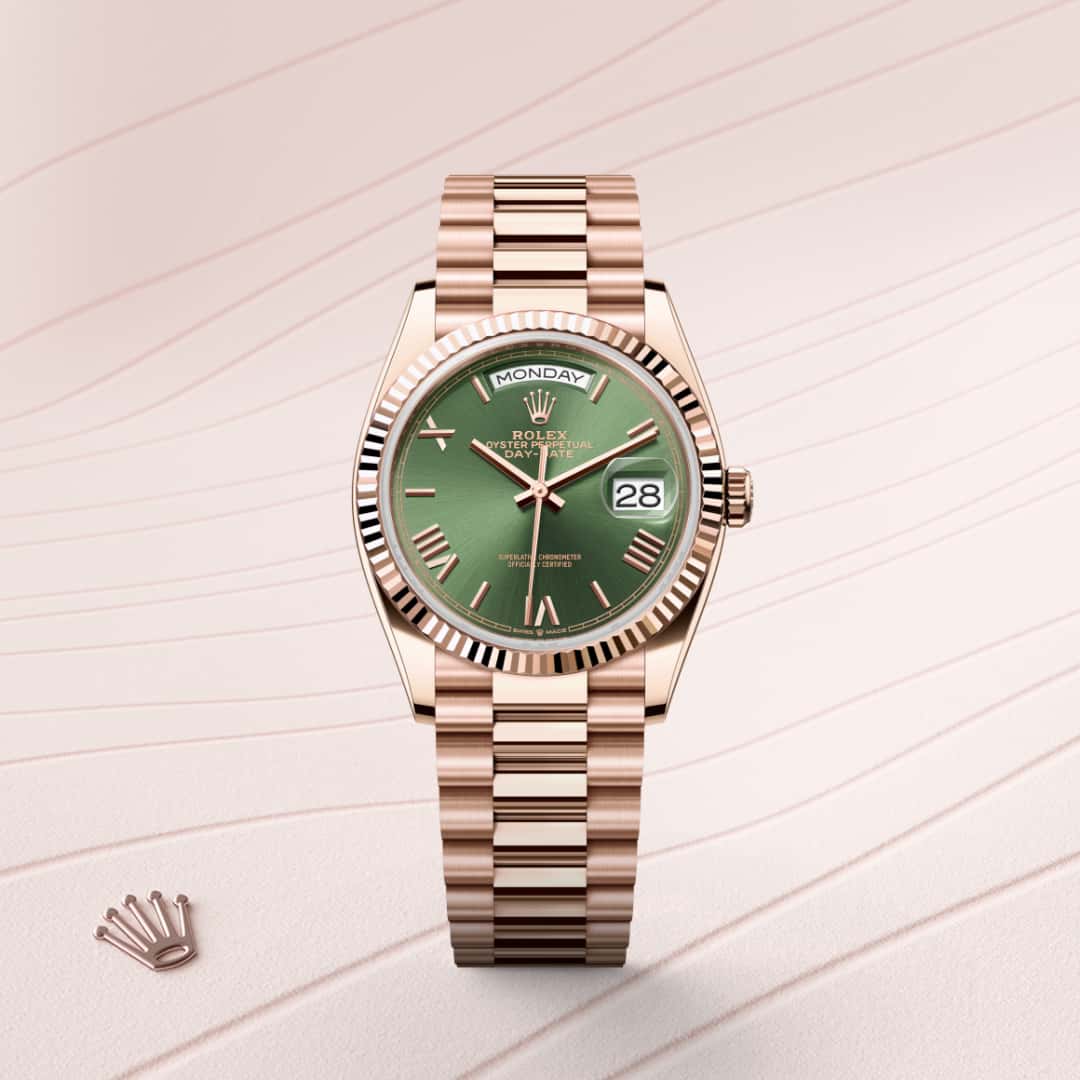 Rolex Day-Date in 18 kt Everose gold, M128235-0089 - Schiffman's Jewelers