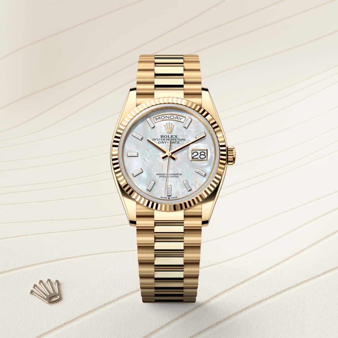 Rolex Day-Date in 18 kt yellow gold, M128238-0123 - Clarkson Jewelers