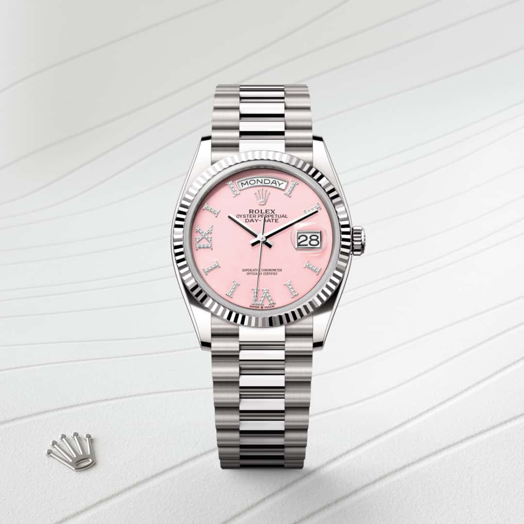 Rolex Day-Date in 18 kt white gold, M128239-0021 - Lenox Jewelers