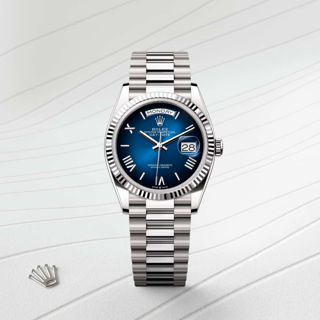 Rolex Day-Date in 18 kt white gold, M128239-0063 - Lenox Jewelers