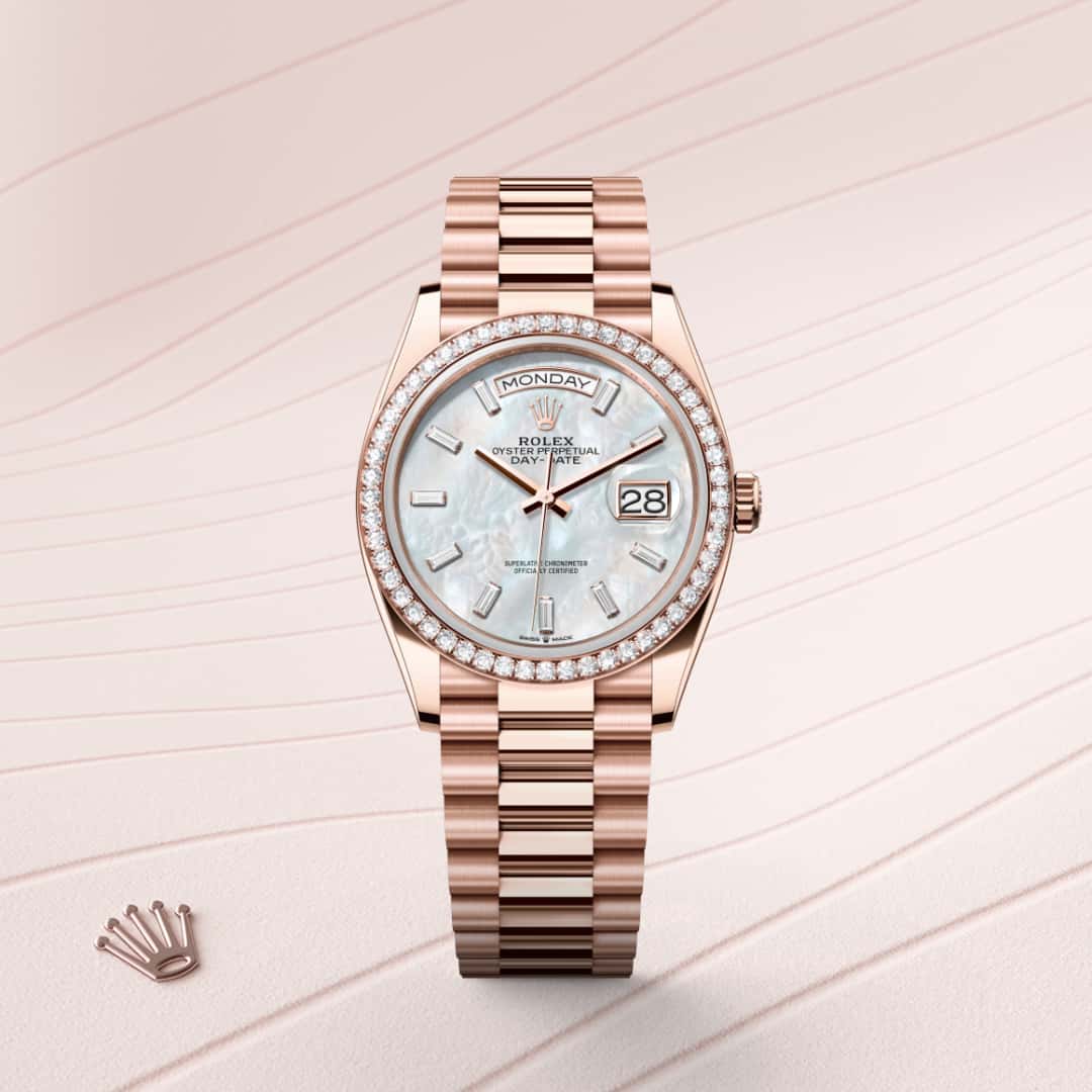 Rolex Day-Date in 18 kt Everose gold, M128345RBR-0077 - Richter & Phillips