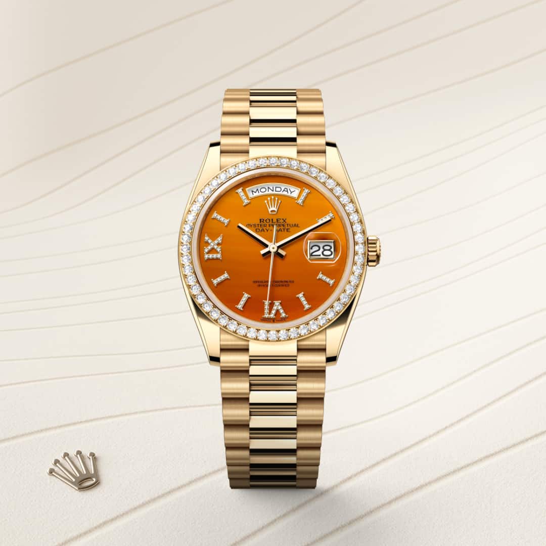 Rolex Day-Date in 18 kt yellow gold, M128348RBR-0049 - Meierotto Jewelers