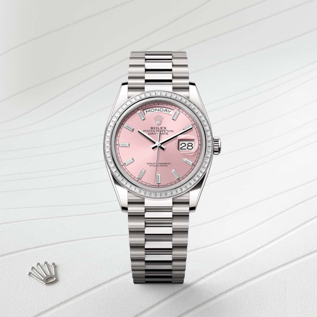 Rolex Day-Date in 18 kt white gold, M128399TBR-0029 - Meierotto Jewelers