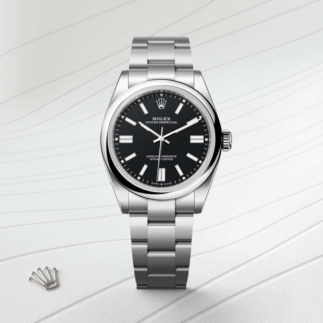 Rolex Oyster Perpetual in Oystersteel, M134300-0008 - Little Switzerland