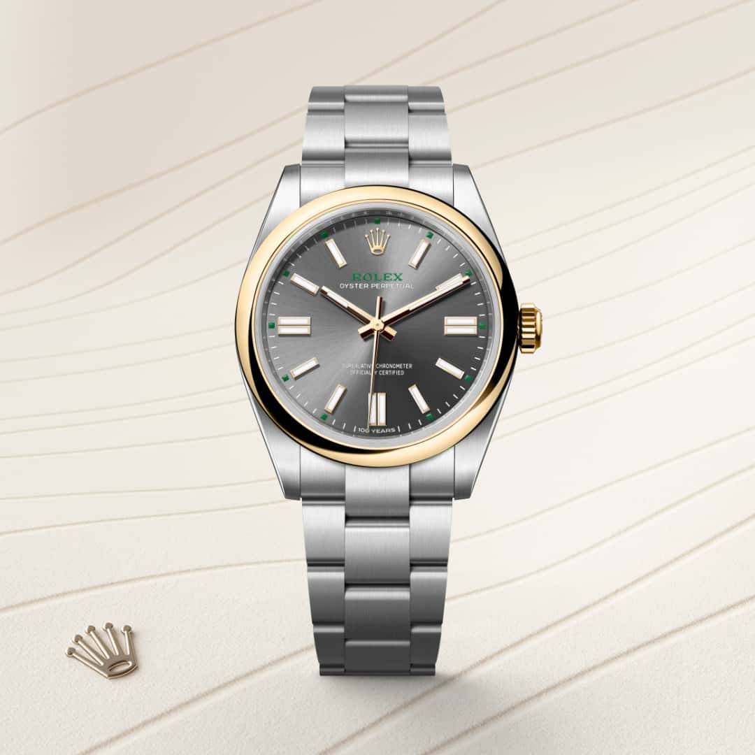 Rolex Oyster Perpetual in Yellow Rolesor - combination of Oystersteel and yellow gold, M134303-0001 - Blakemans Jewelry
