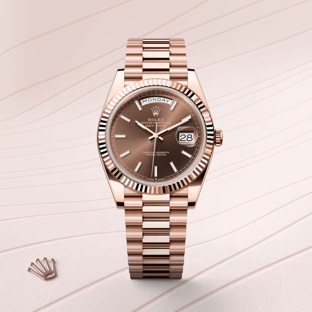 Rolex Day-Date in 18 kt Everose gold, M228235-0053 - Lenox Jewelers