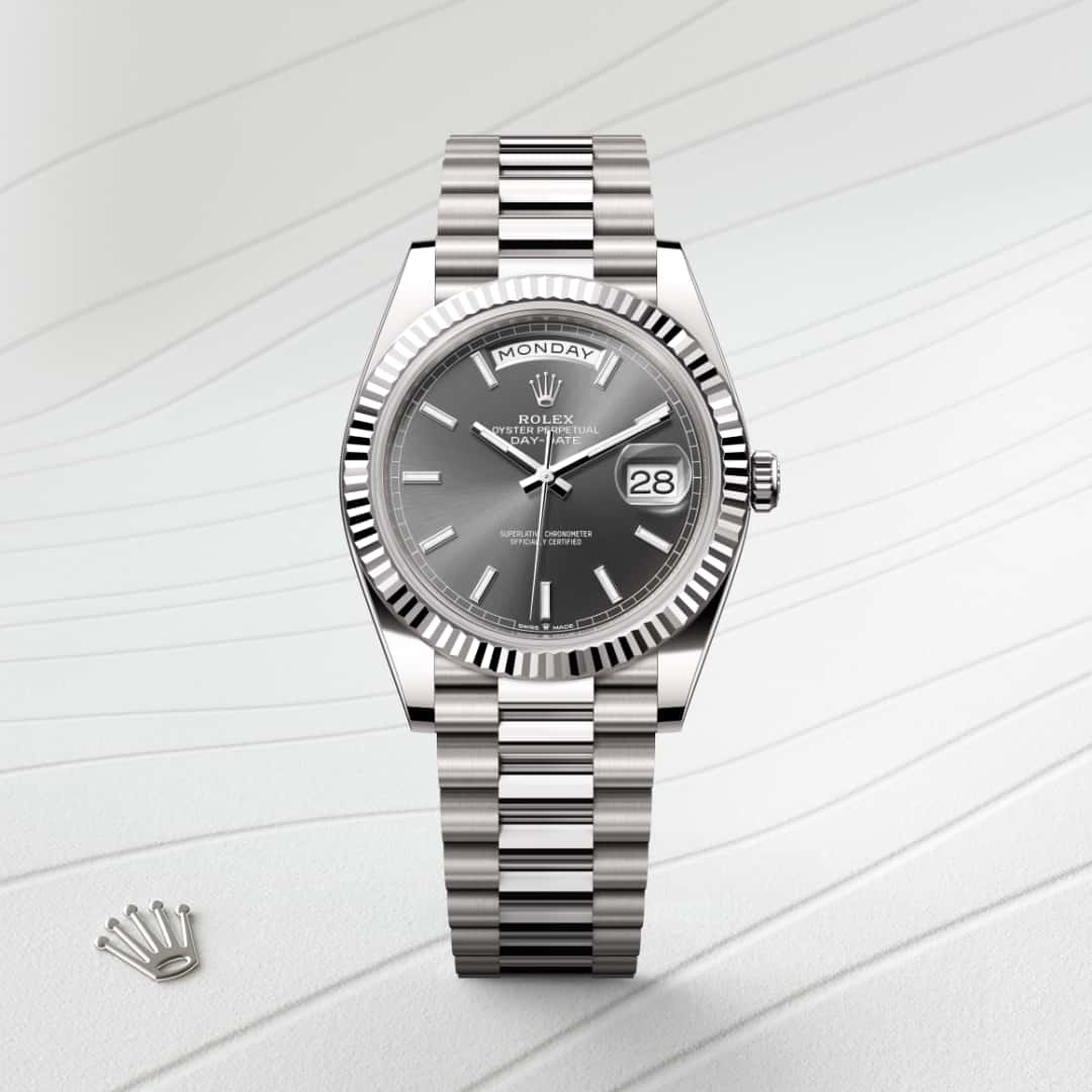 Rolex Day-Date in 18 kt white gold, M228239-0060 - Little Switzerland