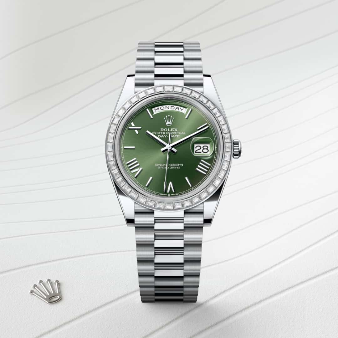 Rolex Day-Date in Platinum, M228396TBR-0020 - Meierotto Jewelers