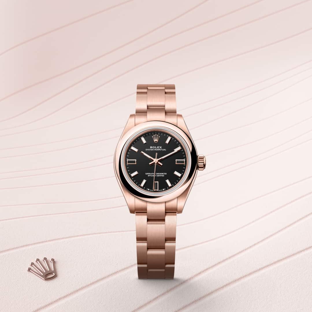 Rolex Oyster Perpetual in 18 kt Everose gold, M276205-0001 - Lenox Jewelers