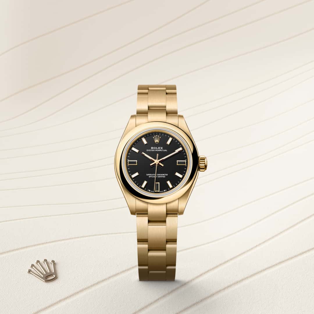 Rolex Oyster Perpetual in 18 kt yellow gold, M276208-0001 - Walters & Hogsett