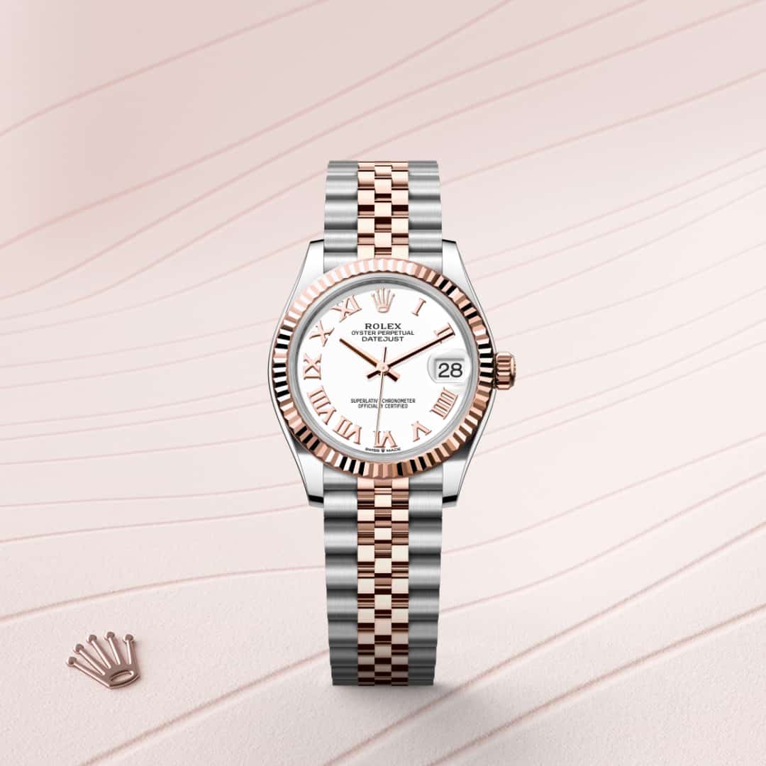 Rolex Datejust in Everose Rolesor - combination of Oystersteel and Everose gold, M278271-0002 - Orrs Jewelers