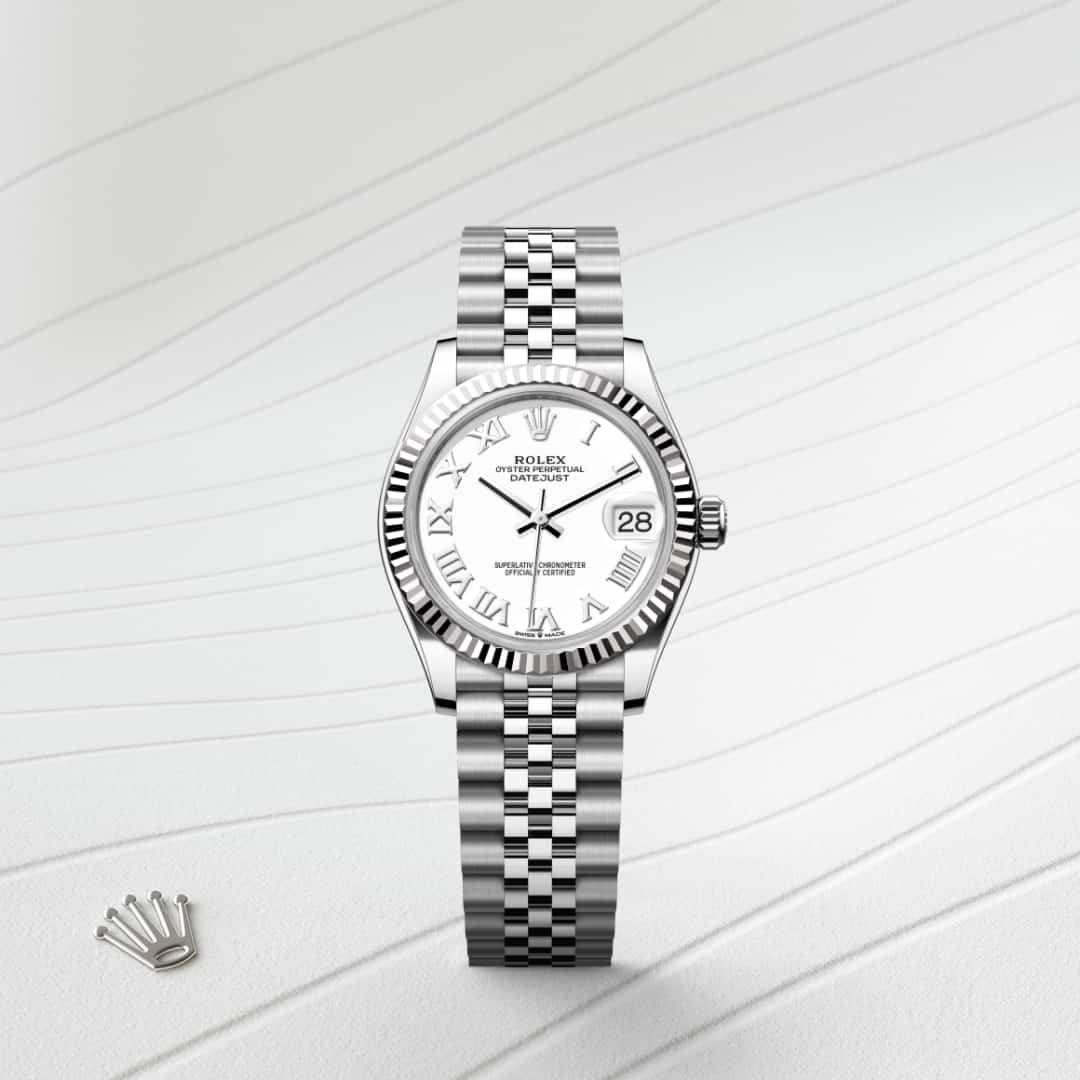Rolex Datejust in White Rolesor - combination of Oystersteel and white gold, M278274-0010 - Walters & Hogsett