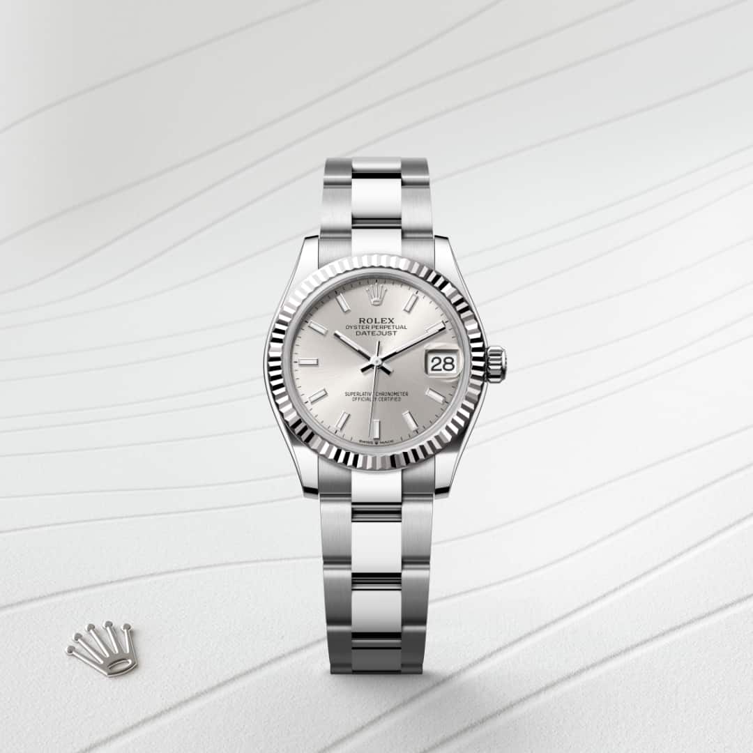 Rolex Datejust in White Rolesor - combination of Oystersteel and white gold, M278274-0011 - Little Switzerland
