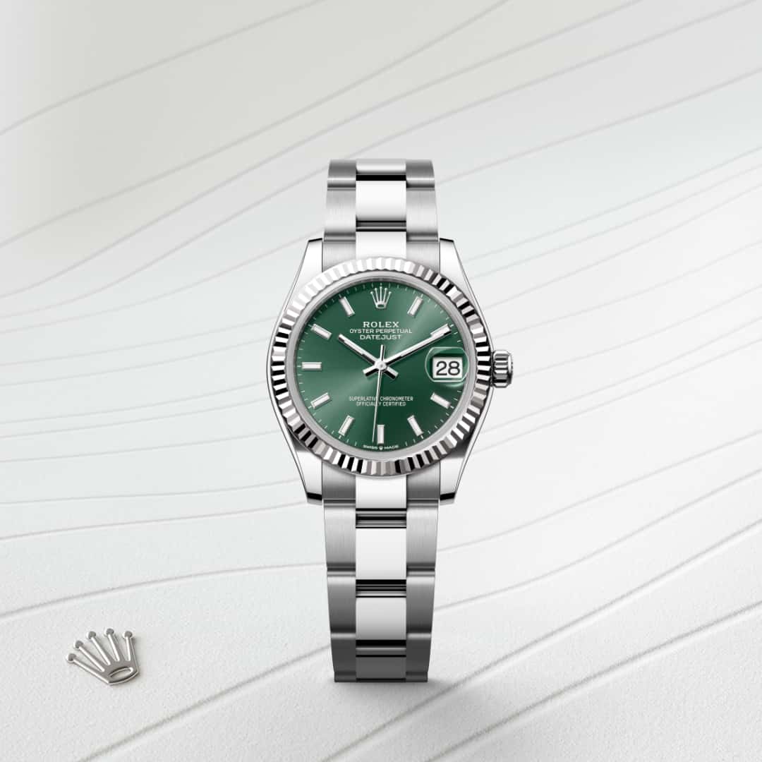 Rolex Datejust in White Rolesor - combination of Oystersteel and white gold, M278274-0017 - Blakemans Jewelry
