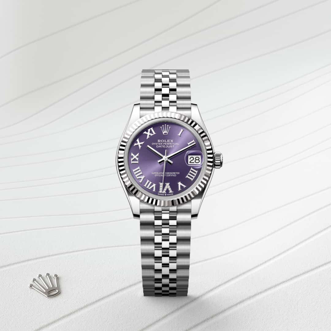 Rolex Datejust in White Rolesor - combination of Oystersteel and white gold, M278274-0026 - Schiffman's Jewelers