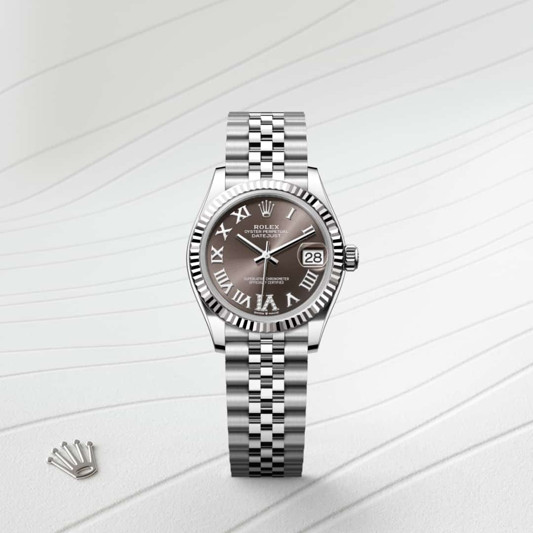 Rolex Datejust in White Rolesor - combination of Oystersteel and white gold, M278274-0028 - Lenox Jewelers