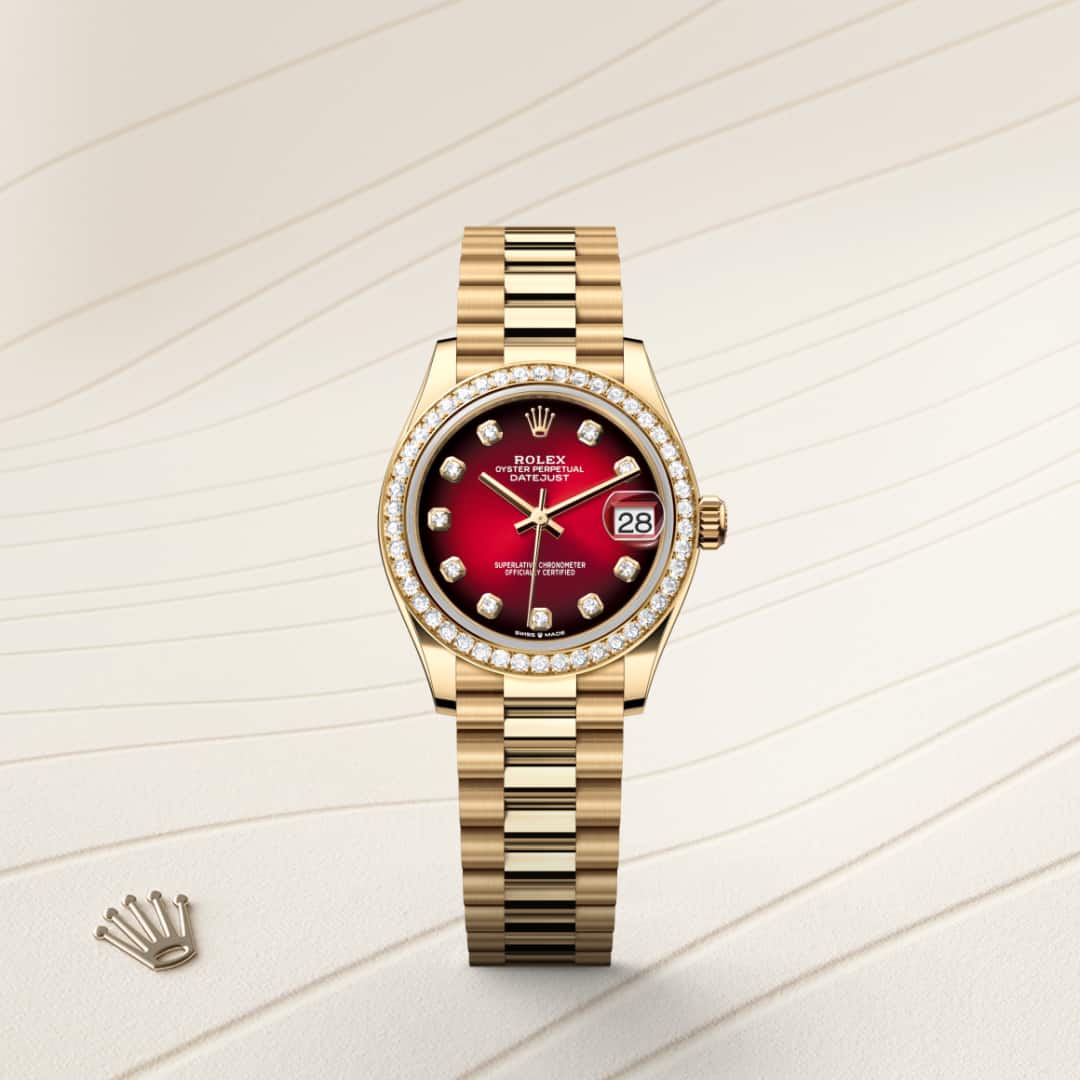 Rolex Datejust in 18 kt yellow gold, M278288RBR-0041 - Meierotto Jewelers