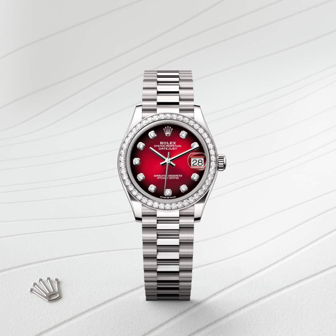 Rolex Datejust in 18 kt white gold, M278289RBR-0028 - Meierotto Jewelers