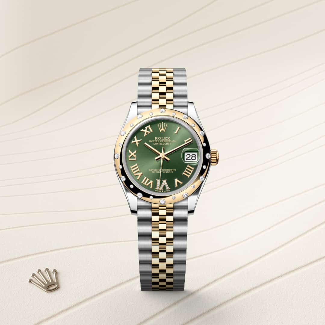 Rolex Datejust in Yellow Rolesor - combination of Oystersteel and yellow gold, M278343RBR-0016 - Clarkson Jewelers